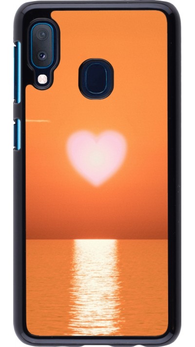 Coque Samsung Galaxy A20e - Valentine 2023 heart orange sea