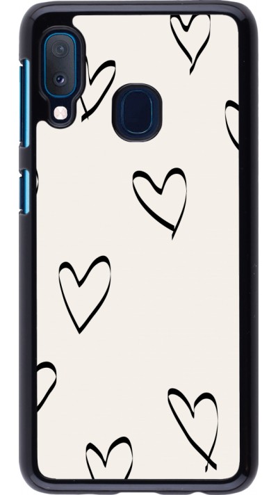 Coque Samsung Galaxy A20e - Valentine 2023 minimalist hearts