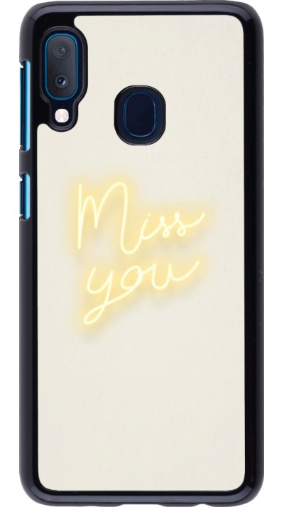 Coque Samsung Galaxy A20e - Valentine 2023 neon miss you