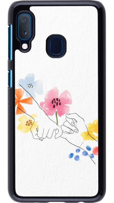 Coque Samsung Galaxy A20e - Valentine 2023 pinky promess flowers