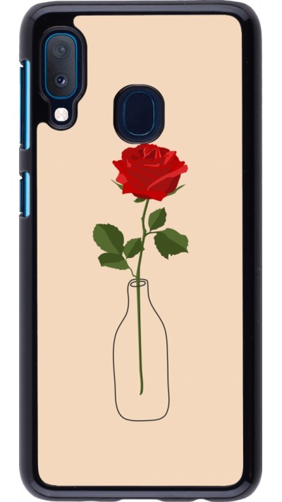 Coque Samsung Galaxy A20e - Valentine 2023 single rose in a bottle