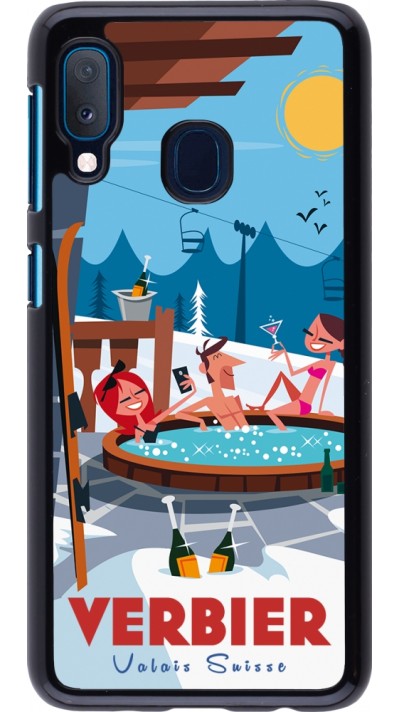 Samsung Galaxy A20e Case Hülle - Verbier Mountain Jacuzzi