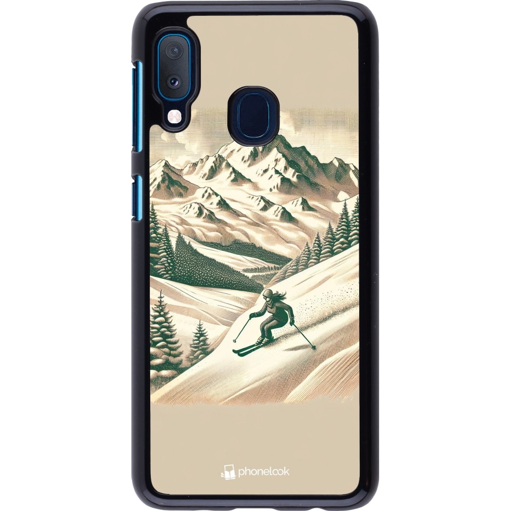 Coque Samsung Galaxy A20e - Vintage Ski Mountain