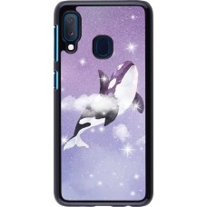 Coque Samsung Galaxy A20e - Whale in sparking stars
