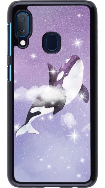 Coque Samsung Galaxy A20e - Whale in sparking stars