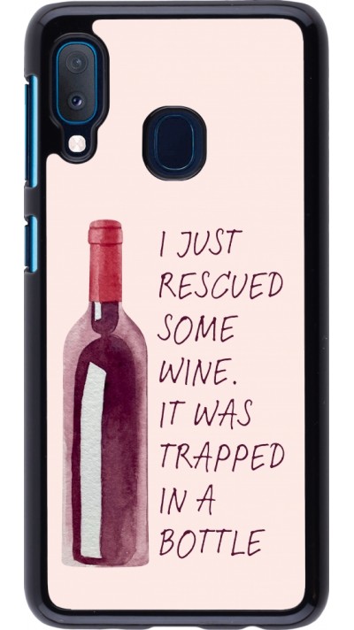 Samsung Galaxy A20e Case Hülle - I just rescued some wine