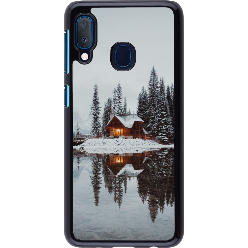 Samsung Galaxy A20e Case Hülle - Winter 25 Winter house forest afternoon
