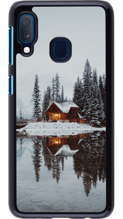 Samsung Galaxy A20e Case Hülle - Winter 25 Winter house forest afternoon