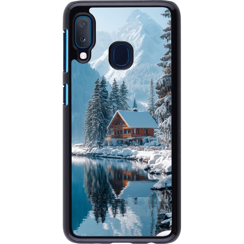 Samsung Galaxy A20e Case Hülle - Winter 25 Winter house forest day
