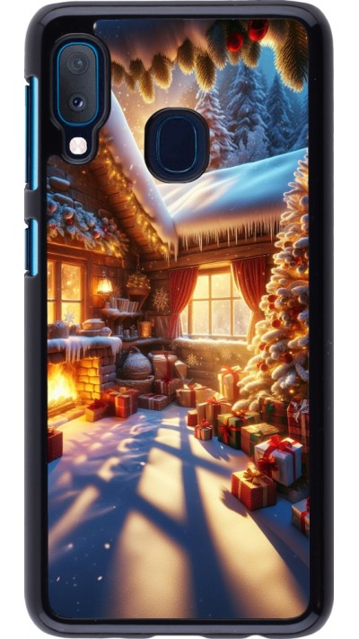 Samsung Galaxy A20e Case Hülle - Weihnachten Chalet Feerie