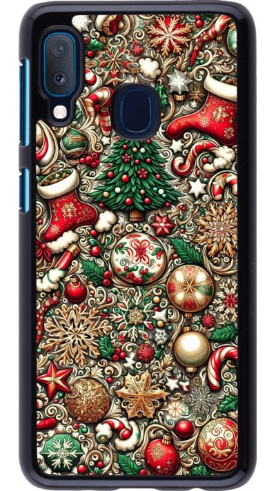 Coque Samsung Galaxy A20e - Noël 2023 micro pattern