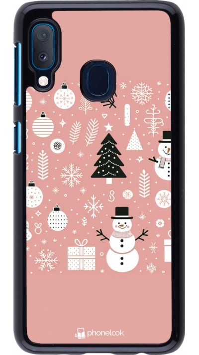 Samsung Galaxy A20e Case Hülle - Weihnachten 2024 Rose Schneemann Weihnachten