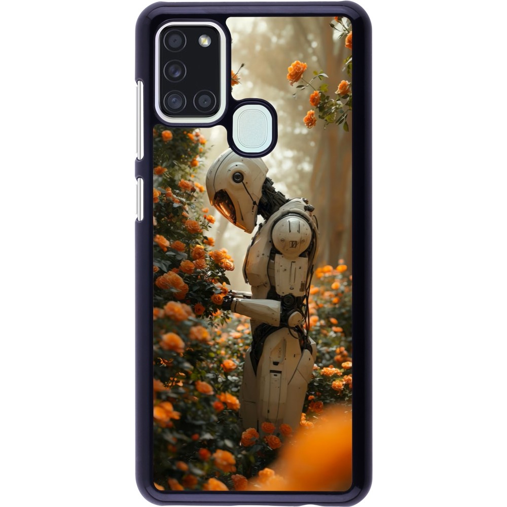 Coque Samsung Galaxy A21s - Astronaut flowers 2025