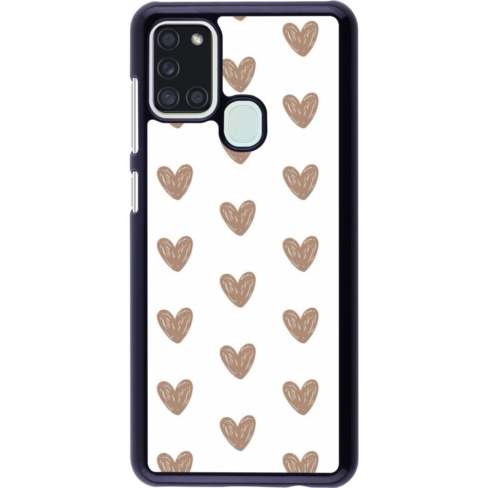 Samsung Galaxy A21s Case Hülle - Autumn 2024 brown hearts