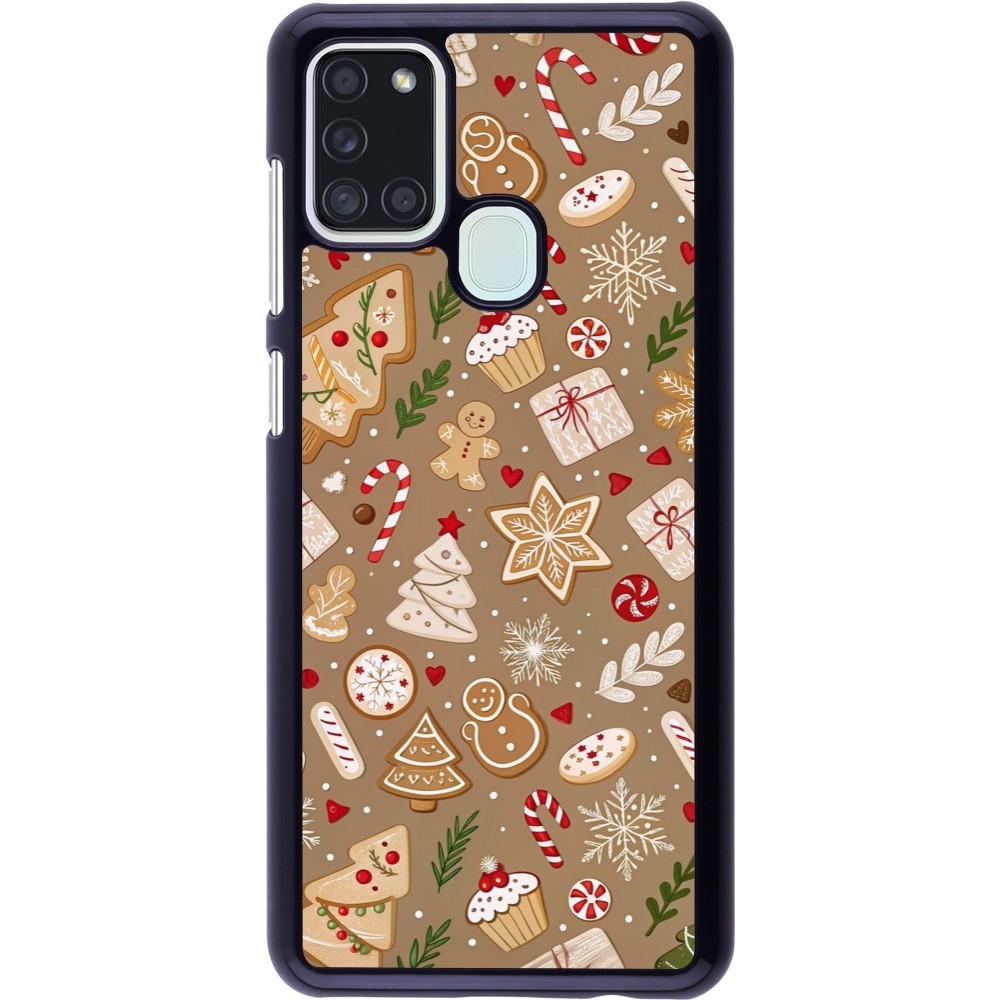 Coque Samsung Galaxy A21s - Christmas 25 Pattern Ginger Cookie