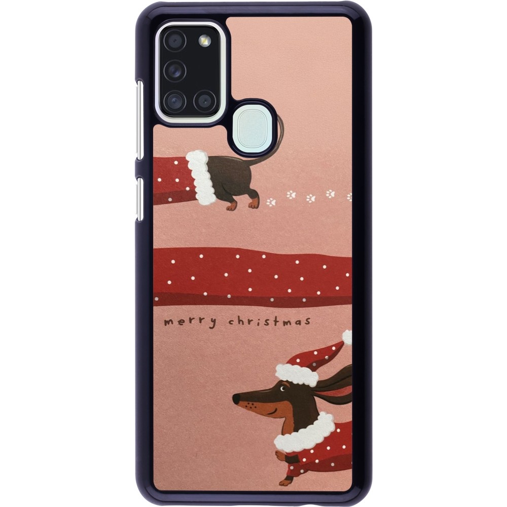 Coque Samsung Galaxy A21s - Christmas 25 Teckel Merry Xmas