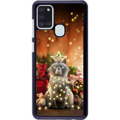 Samsung Galaxy A21s Case Hülle - Christmas 25 Xmas Cat