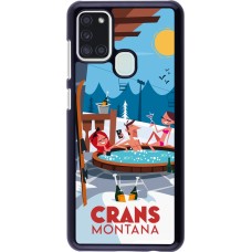 Samsung Galaxy A21s Case Hülle - Crans-Montana Mountain Jacuzzi