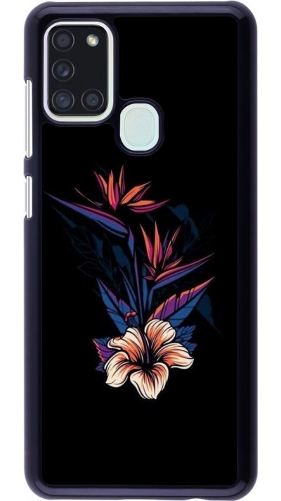 Hülle Samsung Galaxy A21s - Dark Flowers