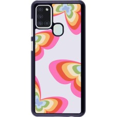 Samsung Galaxy A21s Case Hülle - Easter 2024 rainbow butterflies