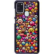 Samsung Galaxy A21s Case Hülle - Emoji Mix Farbe
