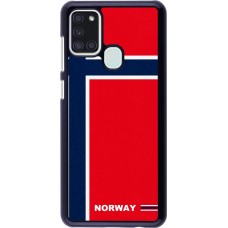 Samsung Galaxy A21s Case Hülle - Norwegen 2026 personalisierbares Fussballtrikot