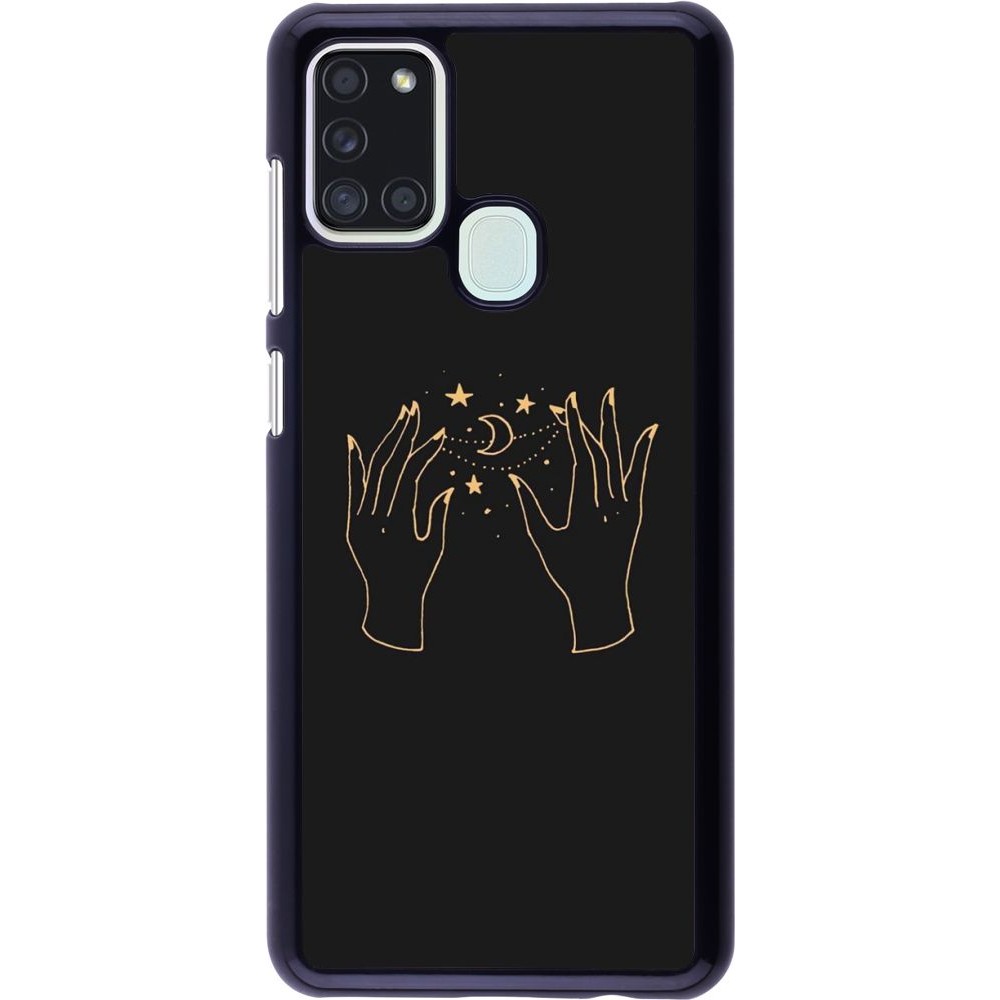 Hülle Samsung Galaxy A21s - Grey magic hands