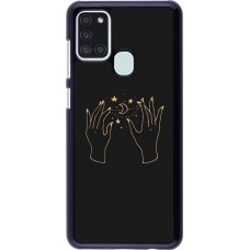 Hülle Samsung Galaxy A21s - Grey magic hands