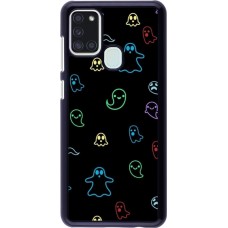 Samsung Galaxy A21s Case Hülle - Halloween 2024 colorful ghosts