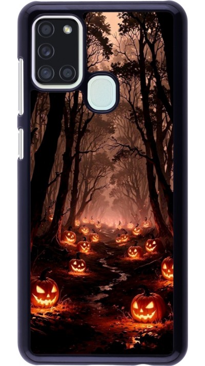 Samsung Galaxy A21s Case Hülle - Halloween 2025 Road of Terrifying Pumpkins