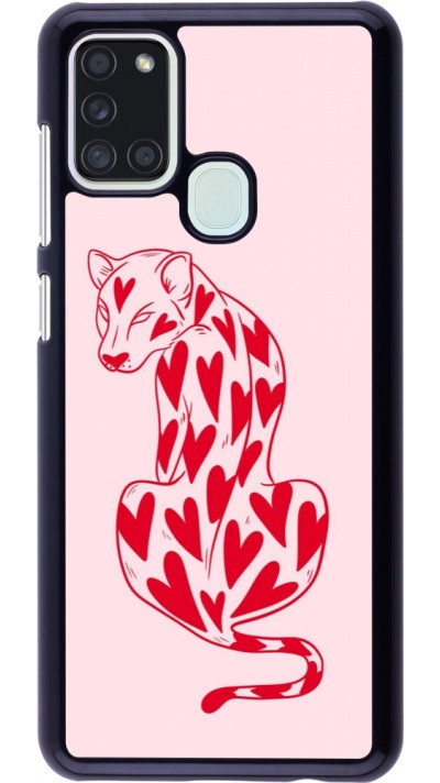 Coque Samsung Galaxy A21s - Leopard with hearts 2026