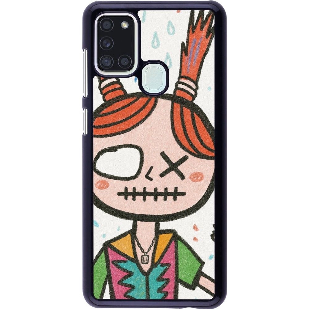 Coque Samsung Galaxy A21s - Little Girl Sketch