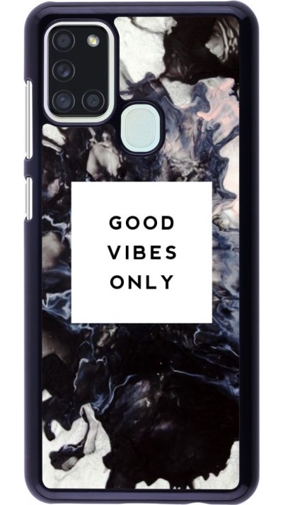 Hülle Samsung Galaxy A21s - Marble Good Vibes Only