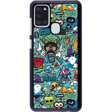 Samsung Galaxy A21s Case Hülle - Mixed Cartoons Turquoise