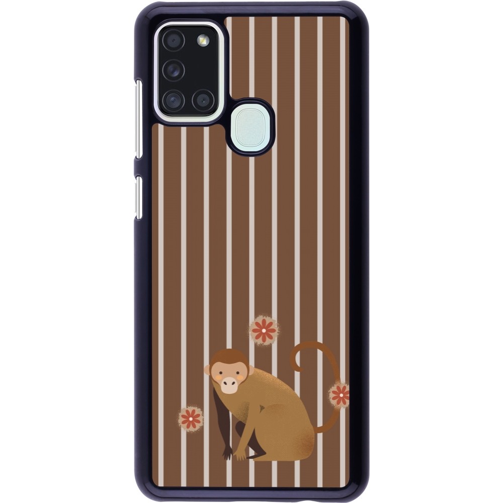 Coque Samsung Galaxy A21s - Monkey with stripes