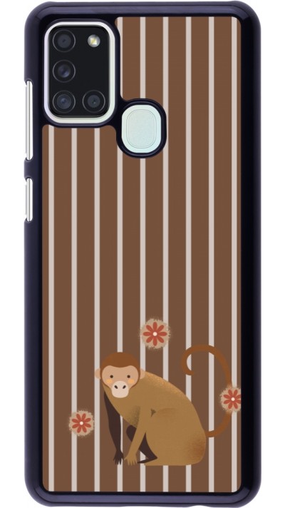 Coque Samsung Galaxy A21s - Monkey with stripes