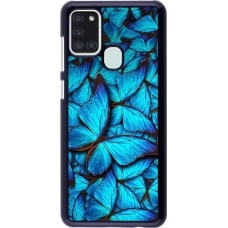 Coque Samsung Galaxy A21s - Papillon - Bleu