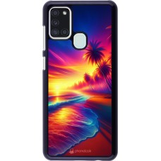 Samsung Galaxy A21s Case Hülle - Strand Sonnenuntergang auffällig