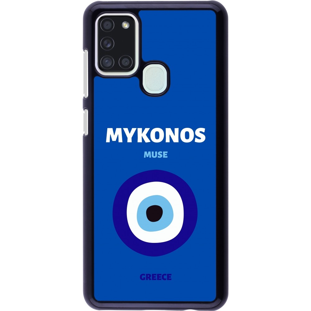 Samsung Galaxy A21s Case Hülle - Pop Summer Destination Mykonos