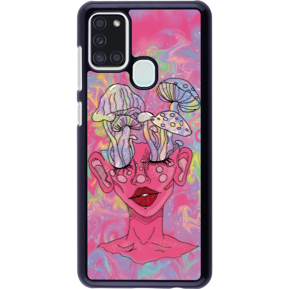 Coque Samsung Galaxy A21s - Psychedelic pink mushroom
