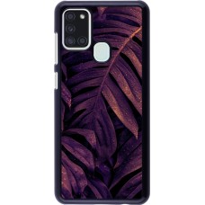 Samsung Galaxy A21s Case Hülle - Purple Light Leaves