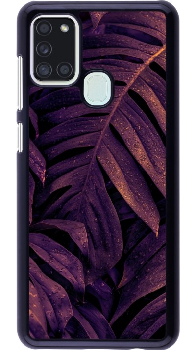 Coque Samsung Galaxy A21s - Purple Light Leaves