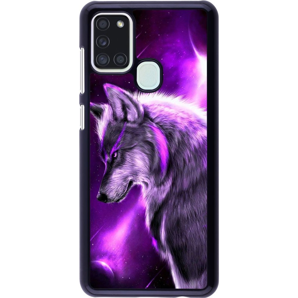 Hülle Samsung Galaxy A21s - Purple Sky Wolf