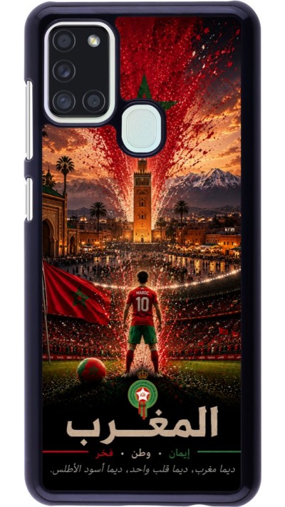 Coque Samsung Galaxy A21s - Football Maroc splash 2026