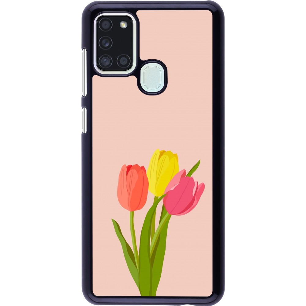 Samsung Galaxy A21s Case Hülle - Spring 23 tulip trio
