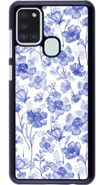 Coque Samsung Galaxy A21s - Spring 23 watercolor blue flowers