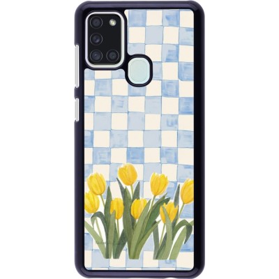 Coque Samsung Galaxy A21s - Blue vichy tulips Spring 2026