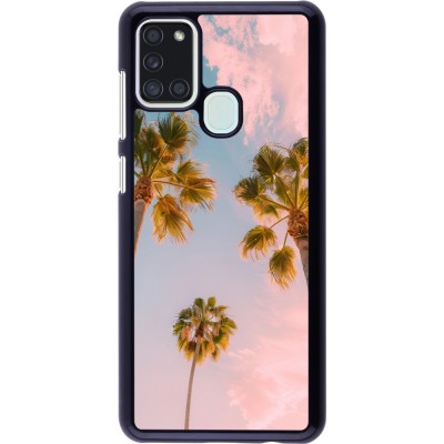 Samsung Galaxy A21s Case Hülle - Summer 2025 Palmiers