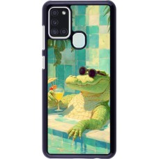 Coque Samsung Galaxy A21s - Crocodile in the swimming pool Summer 2026
