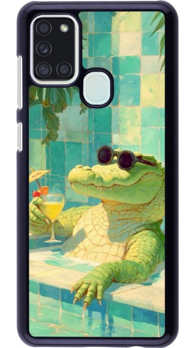 Coque Samsung Galaxy A21s - Crocodile in the swimming pool Summer 2026